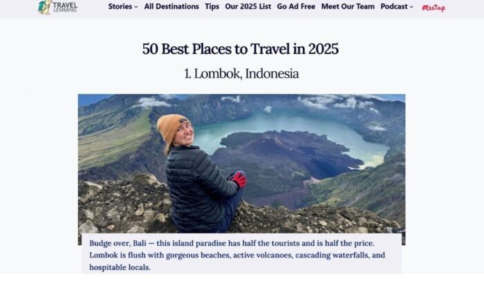 Wow, Lombok Juaranya Destinasi Wisata Dunia Tahun 2025!