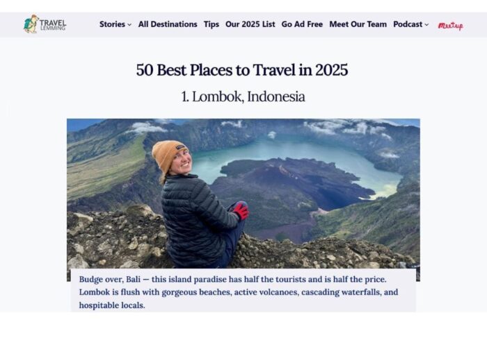 Wow, Lombok Juaranya Destinasi Wisata Dunia Tahun 2025!
